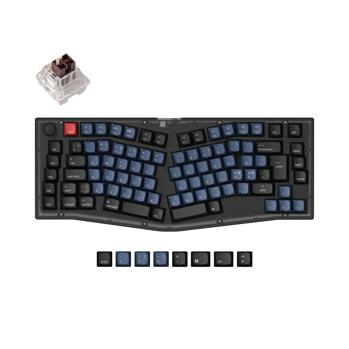 Keychron V10 Knob Frosted Black RGB Alice ISO UK K Pro Brown — Computer ...