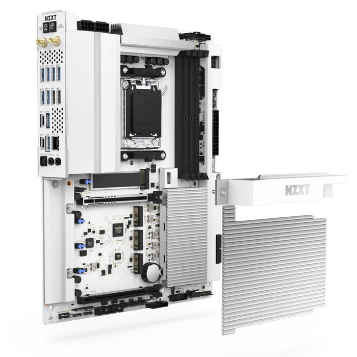 NZXT N9 X870E Gaming Wi-Fi 7 PCIe 5.0 DDR5 White ATX Motherboard