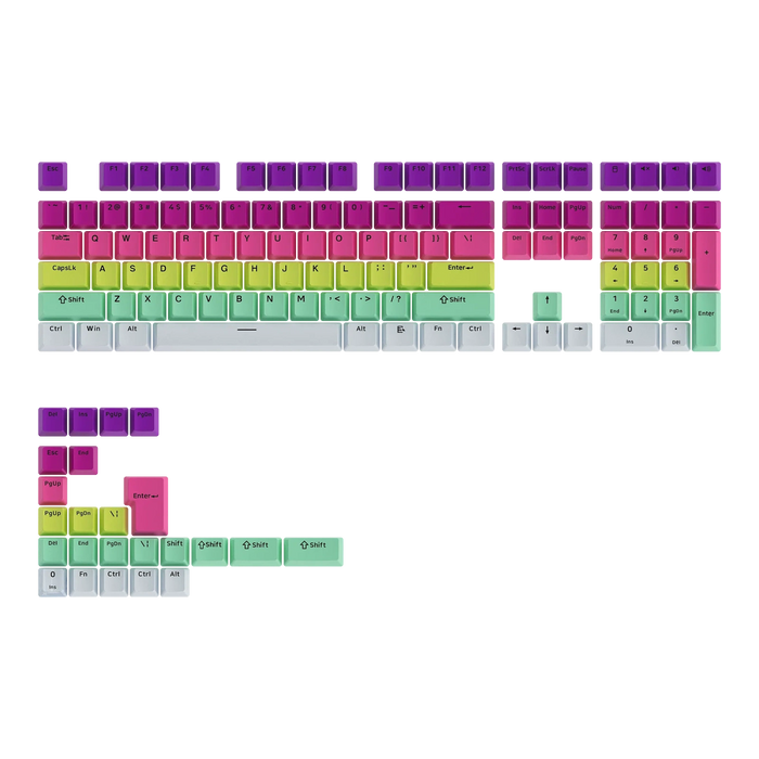 Monsgeek Rainbow Gradient OEM Profile PBT Keycaps