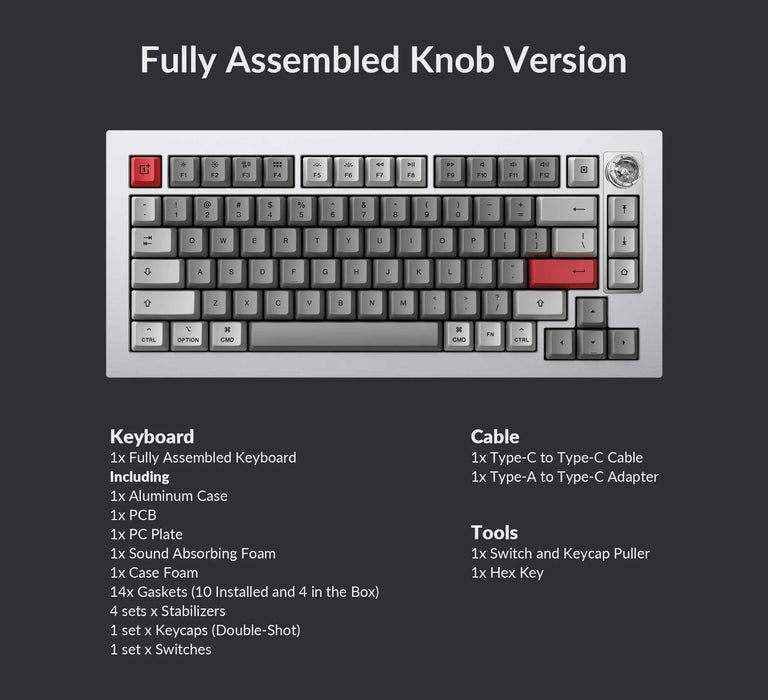 Oneplus Keyboard 81 Pro Dark Grey RGB 75% ANSI Winter Bonfire
