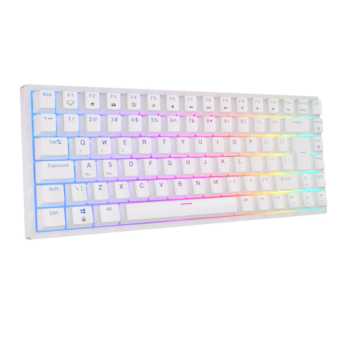 Royal Kludge RK84 White RGB 75% ISO Wireless Mechanical Keyboard