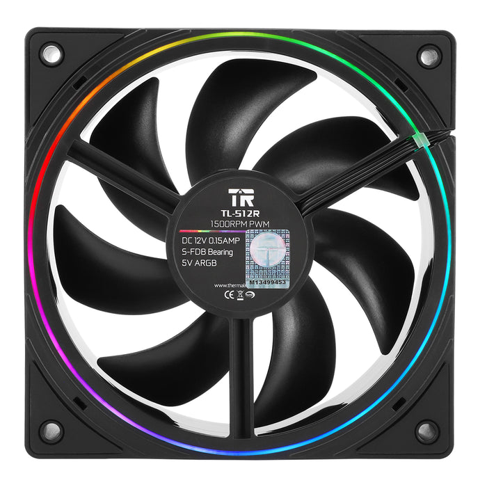 Thermalright TL-S12R Black Reverse A-RGB 120mm PWM Fan OEM