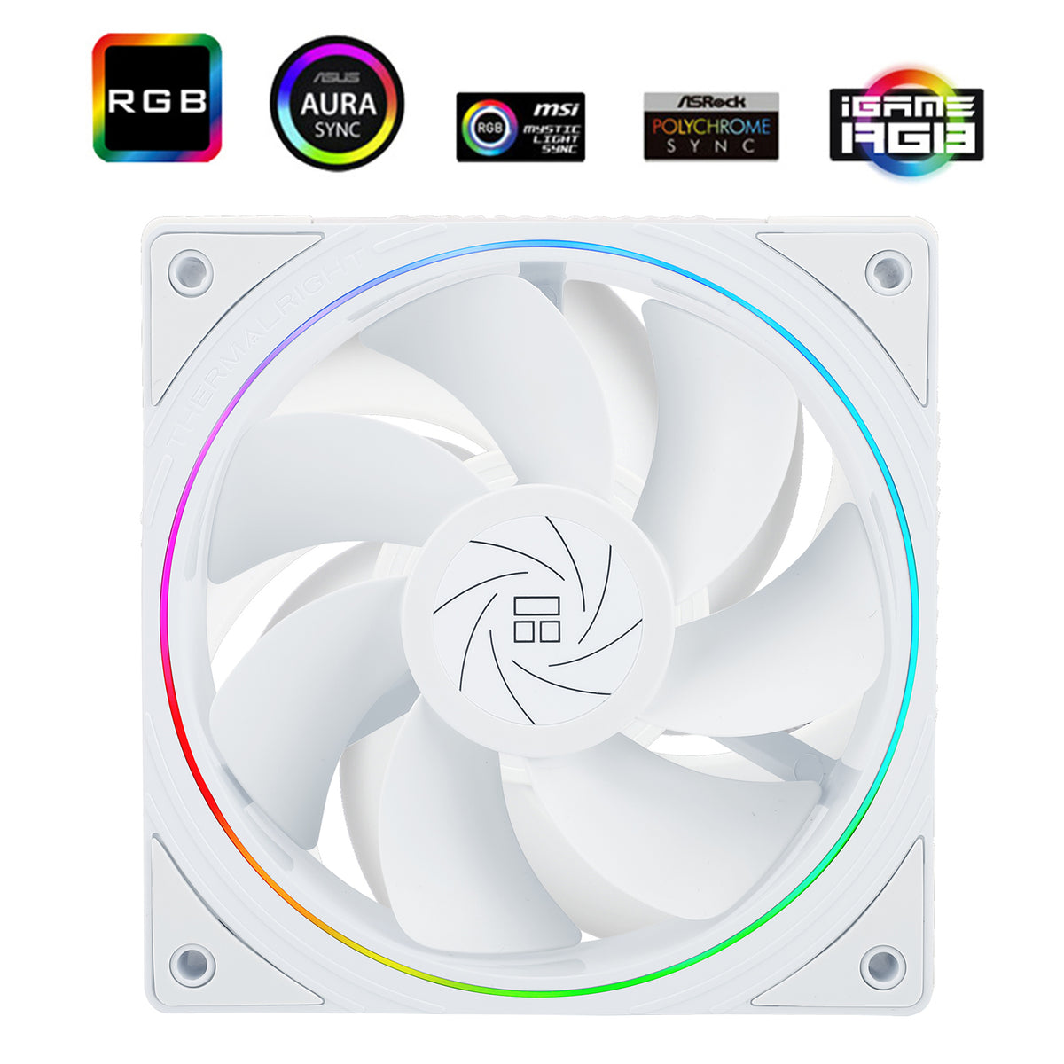 Pwm Fan Rgp Thermalright TL-S12RW White Reverse A-RGB 120mm PWM Fan — Computer Orbit