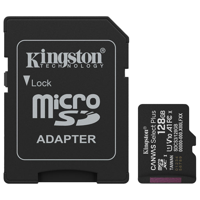 128GB Kingston Canvas Select Plus MicroSD Card with Adapter
