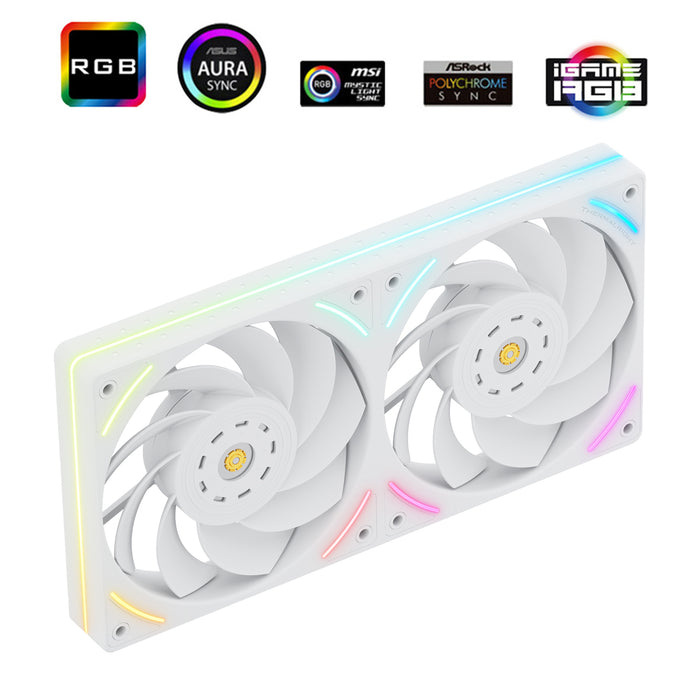 Thermalright TL-UB24RW White A-RGB Reverse 240mm PWM Fan Unit