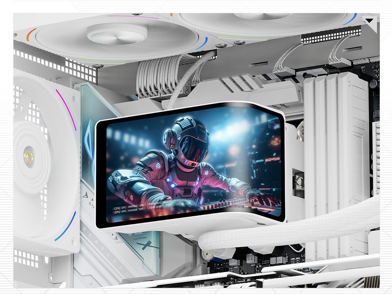 Thermalright Elite Vision 360 ARGB weißer CPU-AIO-Kühler, IPS-LCD Thermalright Elite Vision 360 ARGB weißer CPU-AIO-Kühler, IPS-LCD