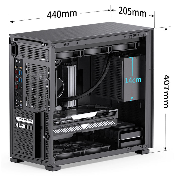 Jonsbo D41 Standard Black ATX Case — Computer Orbit