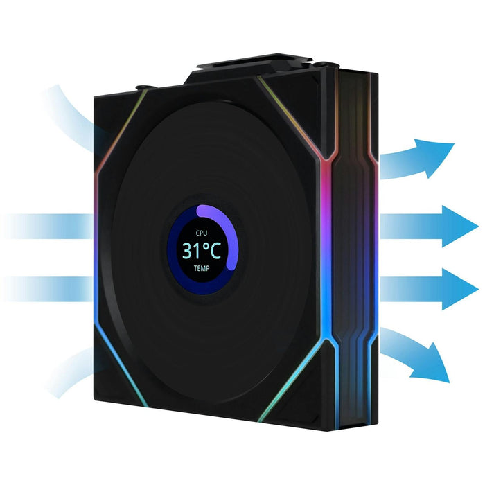 Lian-Li UNI FAN TL120 LCD Wireless ARGB Black 120mm Triple Pack