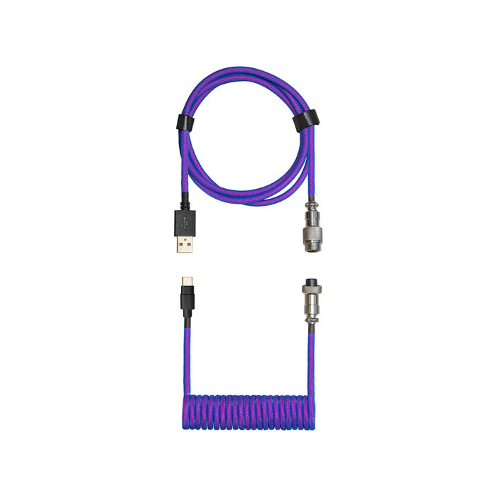 Cooler Master USB-C Coiled Aviator Cable Thunderstorm Blue Purple