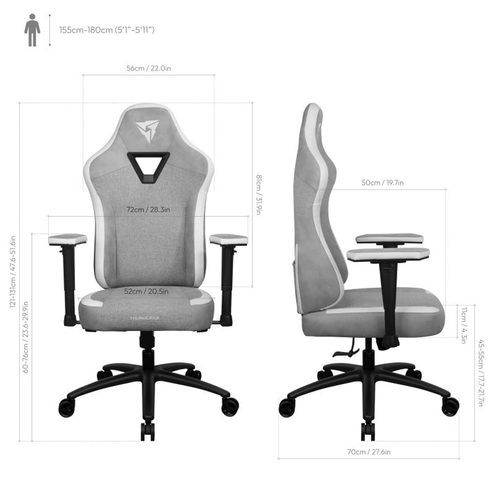 ThunderX3 EAZE-Loft Gaming Chair Grey