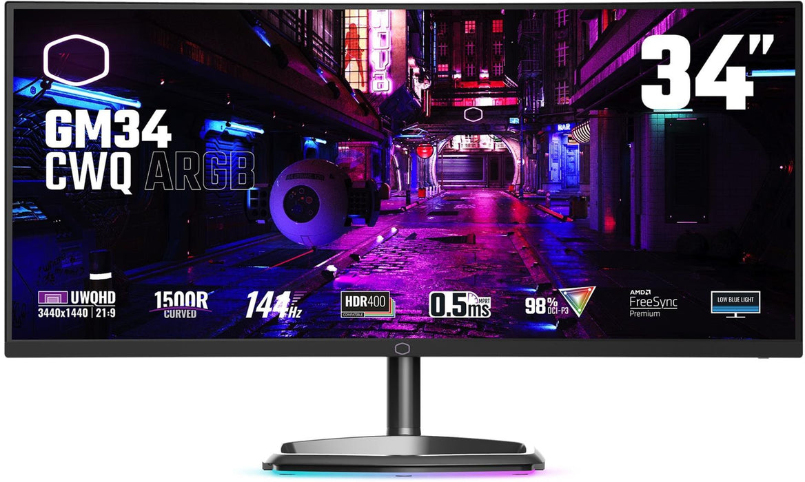 34" Cooler Master Tempest GM34 VA QHD 144Hz Monitor