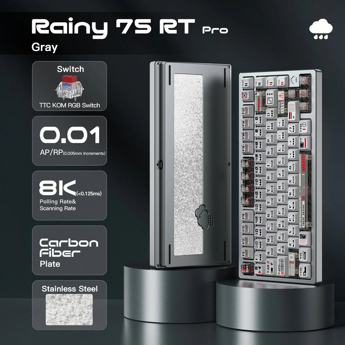 Computer Keyboard Rt WOBKEY Rainy 75 HE/RT RGB 75% ANSI Hall Effect Keyboard | Computer Orbit