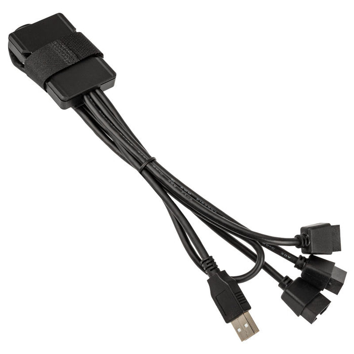 Lian Li 3-Way Internal USB 2.0 to External USB-A Hub Black
