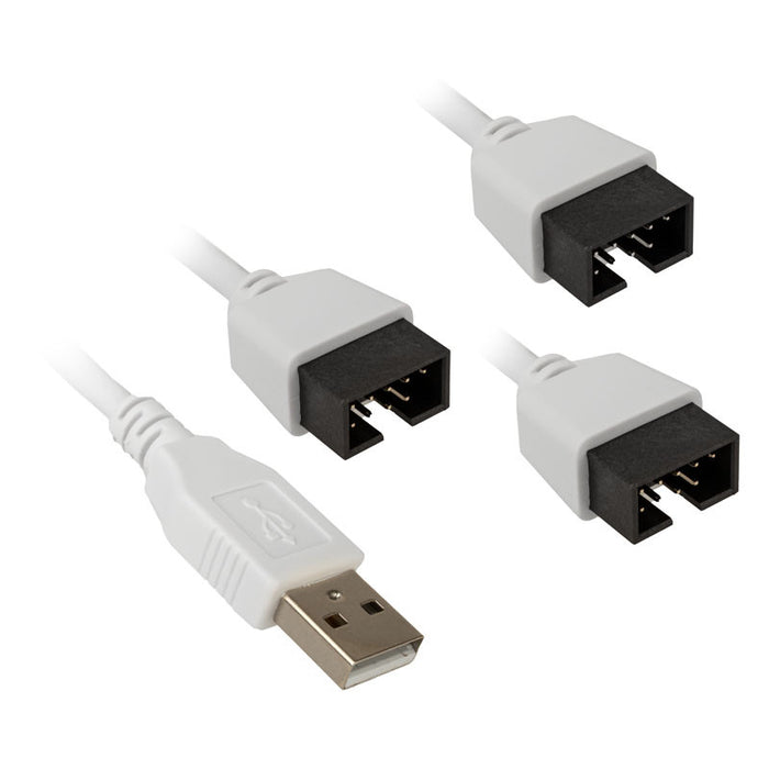 Lian Li 3-Way Internal USB 2.0 to External USB-A Hub White
