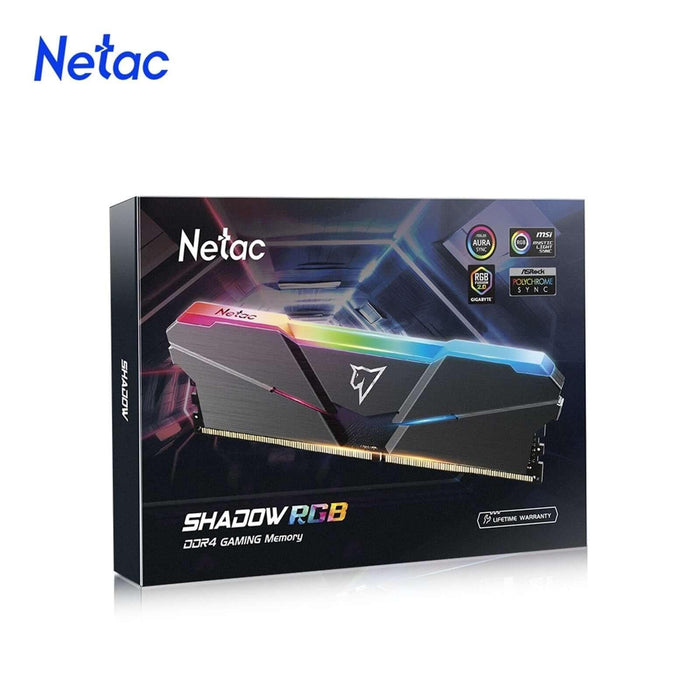 16GB DDR4 3600MHZ Netac Shadow RGB RAM 2x8GB