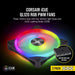 Corsair QL120 120mm RGB PWM Black 3 Pack with Lighting Node Core