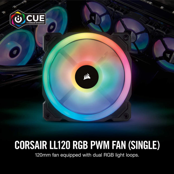 Corsair LL120 120mm RGB PWM Black Single Fan