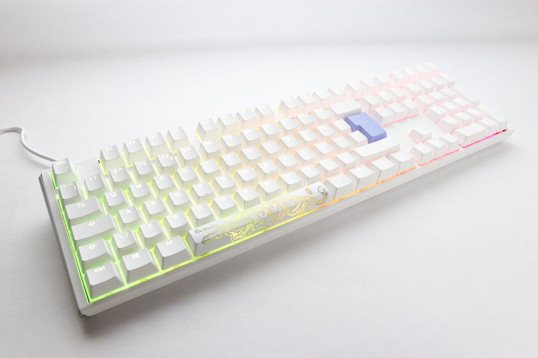 Ducky One 3 Pure White UK ISO RGB Cherry MX Silver