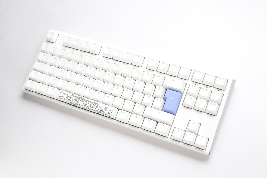Ducky One 3 TKL Pure White UK ISO RGB Cherry MX Blue