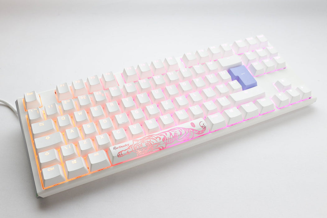 Ducky One 3 TKL Pure White UK ISO RGB Cherry MX Black