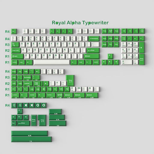Aifei Royal Alpha Typewriter Cherry Profile Doubleshot ABS Keycaps