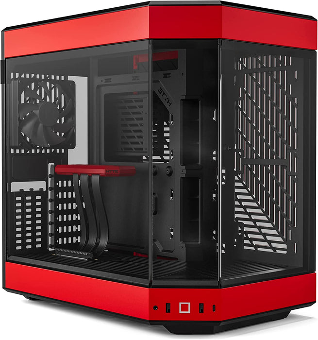 HYTE Y60 Dual Chamber ATX PC Case Black/Red