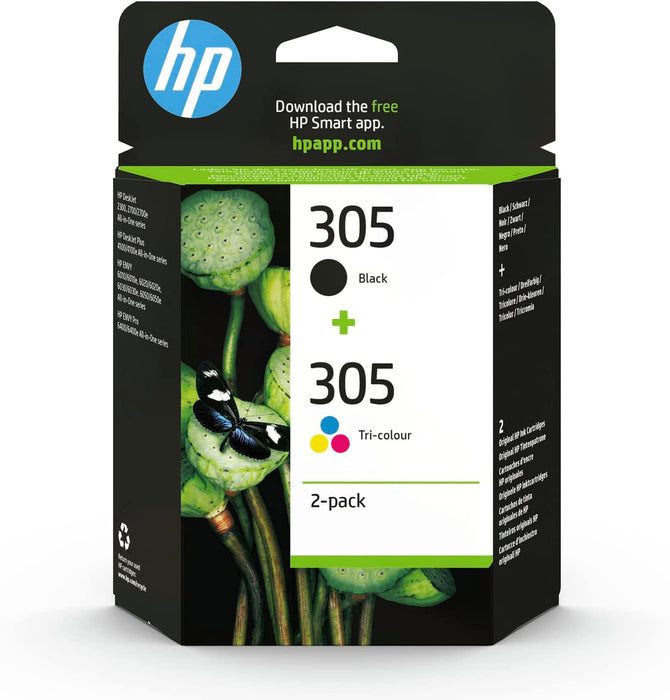 HP 305 Black & Colour Inkjet Printer Ink Multi-Pack