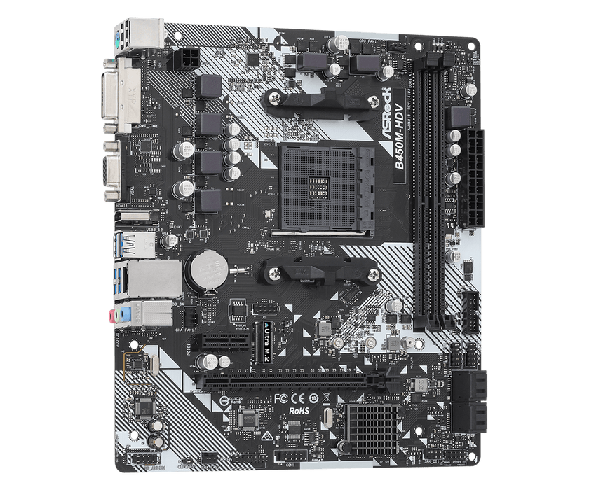 ASRock B450M-HDV Micro-ATX AM4 Motherboard