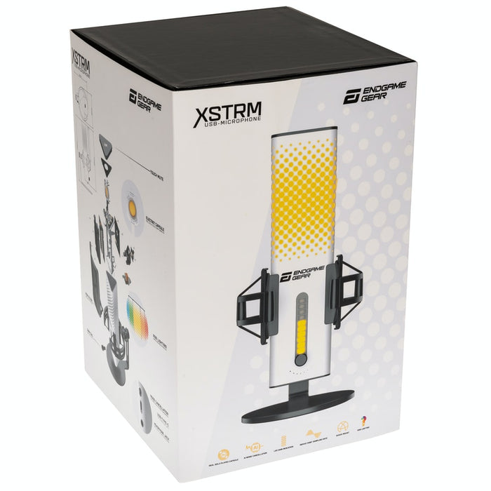 Endgame Gear XSTRM RGB USB Mic with Shock Mount and Pop Filter - White