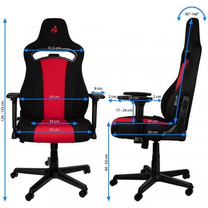 NITRO CONCEPTS E250 GAMING CHAIR BLACK/RED