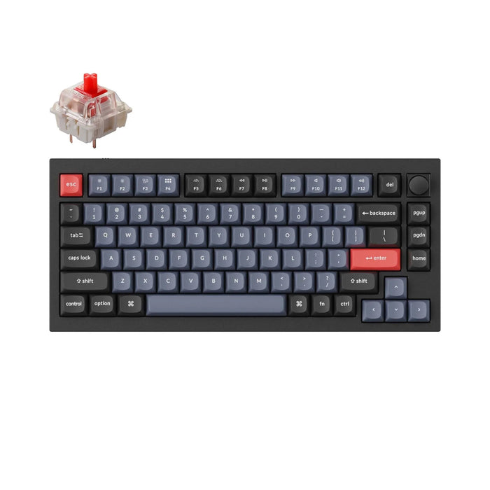 Keychron Q1 Knob QMK Carbon Black RGB ANSI Gateron Red