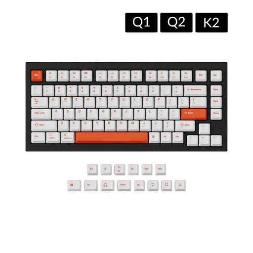 Keychron Q1 & K2 Orange OEM ANSI Dye-Sub PBT Keycap Set