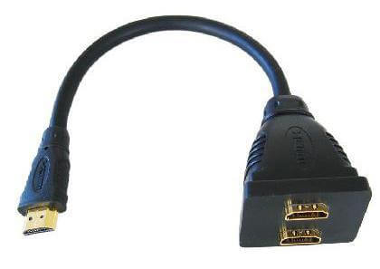 15CM HDMI M TO 2 x F SPLITTER CABLE
