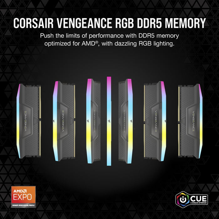 32GB 2x16GB DDR5 5200MHz CL40 Corsair Vengeance RGB RAM