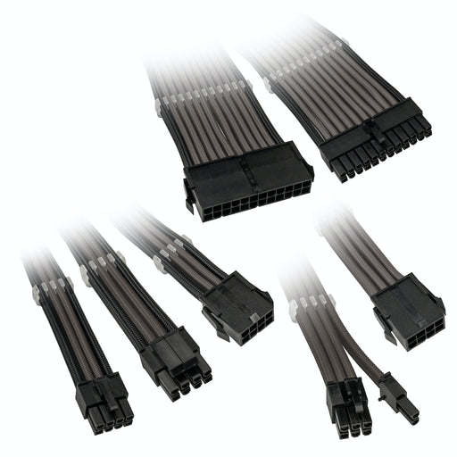 Kolink Core Adept Braided Cable Extension Kit Gunmetal Grey