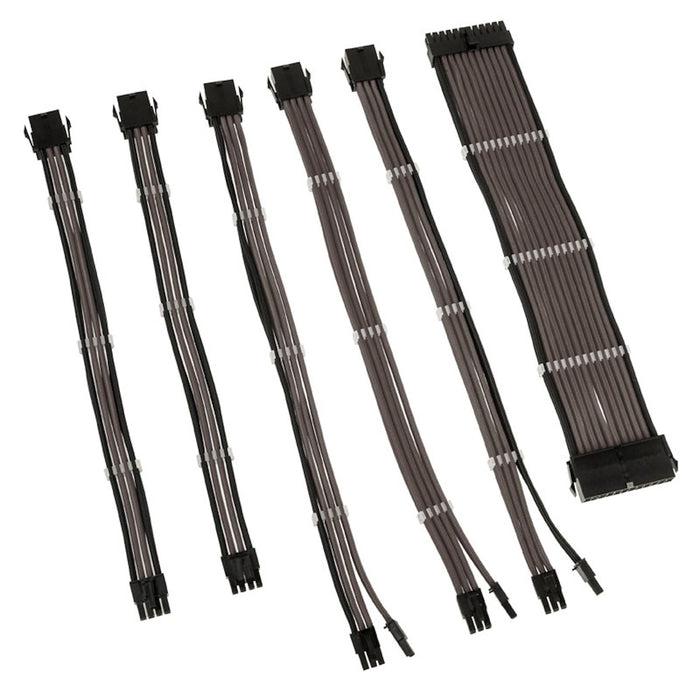 Kolink Core Adept Braided Cable Extension Kit Gunmetal Grey