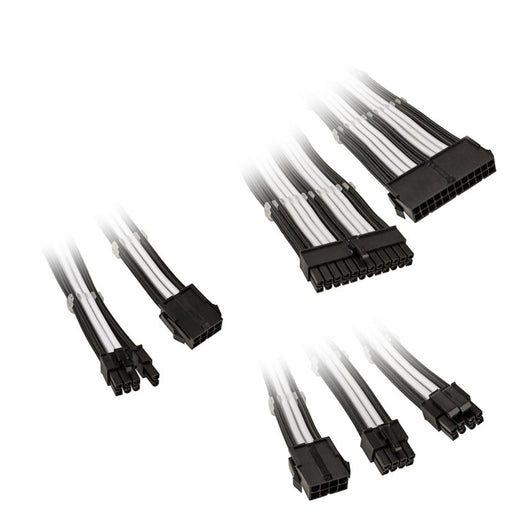 Kolink Core Adept Braided Cable Extension Kit Jet Black/Brilliant White